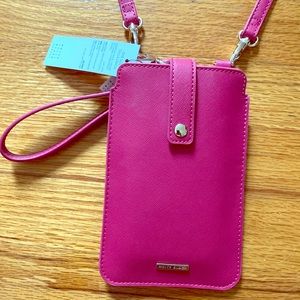 NWT Cross body fuchsia color mobile phone case
